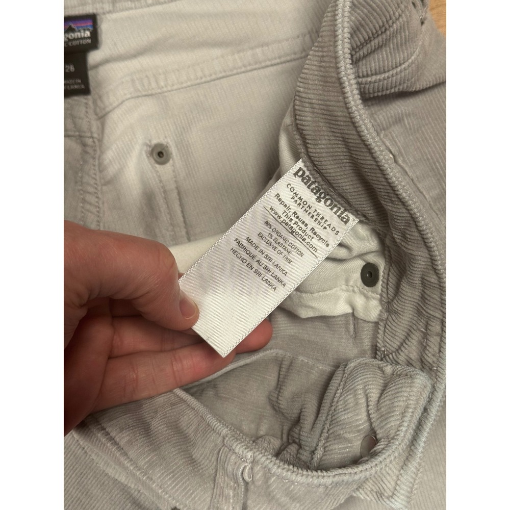 Patagonia Corduroy Pants Gray Casual Stretch Cotton Comfort Women's Size 26 - Picture 7 of 7